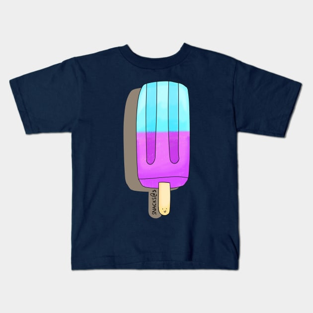 Refreshing blue and purple ice pop Kids T-Shirt by Snacks At 3